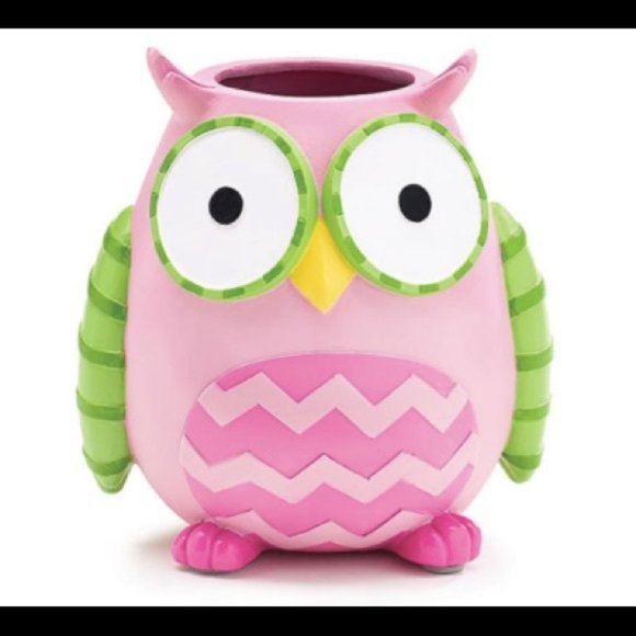 Burton Other - 🎁Burton & Burton Baby Pink Hand Painted Owl Vase